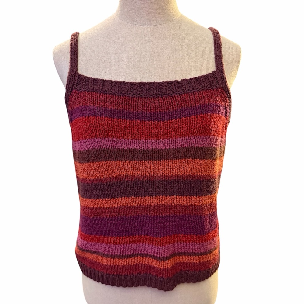 Jones New York Multicolor Striped Knit Tank